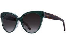 Kate Spade Aubriella/G/S 1ED9O Sunglasses Women's Green/Dark Grey Shaded 55mm