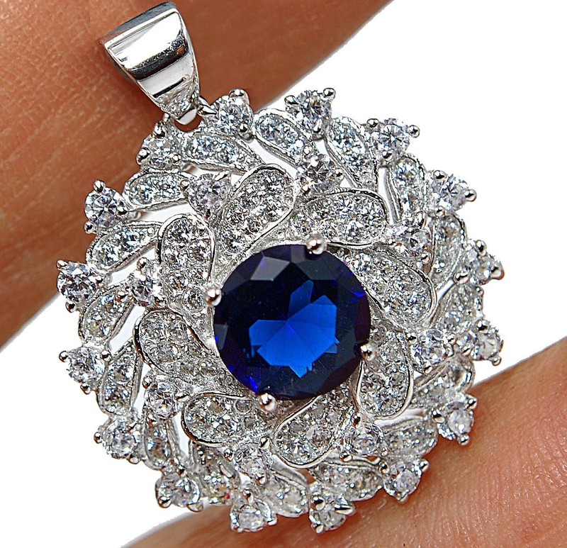 5CT Heat Treated Kyanite 925 Sterling Silver Pendant Jewelry LV4-8