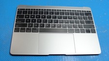 MacBook 12" A1534 Early 2015 MJY32LL Top Case Palmrest w/Keyboard Gray 661-02243