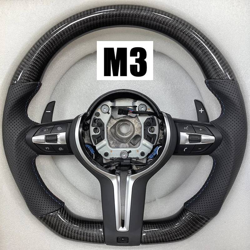 Carbon Fiber Leather Steering Wheel For BMW F20 F22 F23 F30 F31 F32 2012-2019 - Image 3 of 4
