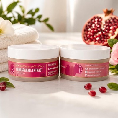 Bath & Body Works Pomegranate Extract Cleansing Clay Detox Mask 2 Pack