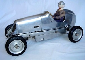 Vintage Articulated Tether Race Car Driver "Sam the Gentleman Racer"