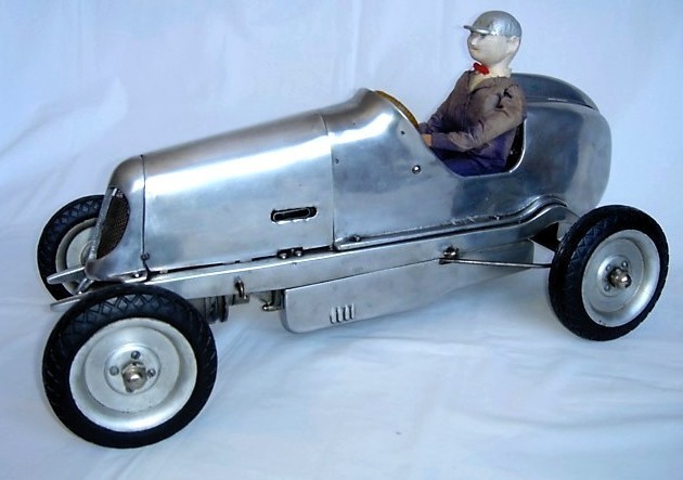 Vintage Articulated Tether Race Car Driver "Sam the Gentleman Racer"