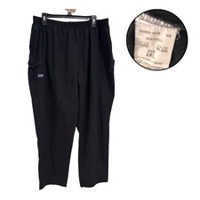 Cherokee Workwear Women  s 2XL Black Elastic Waist Scrub Pants Medical