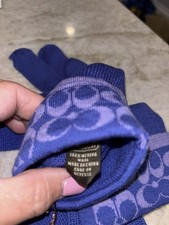 New COACH WOMANS MINI SIGNATURE WOOL GLOVES
