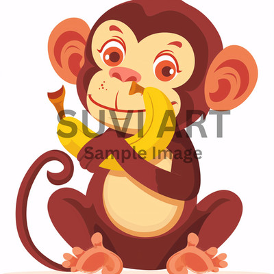 Digital Image Picture Wall art Naughty Monkey for your baby room A-15