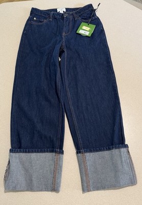 Women's High-Rise Straight Leg Wide Cuff Jeans - kate spade Size 2