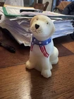 Fenton Opal Satin Yankee Doodle American Dog eBay Signed 201/500 Hand Painted