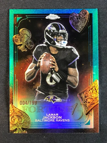 2025 Topps Chrome Lamar Jackson Aqua Refractor (RAW)