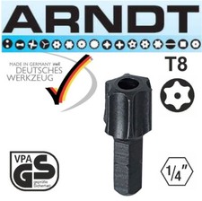 Image of T8 Torx Screwdriver Bit Security Torx Star Bit with Hole Tamperproof S2 Steel