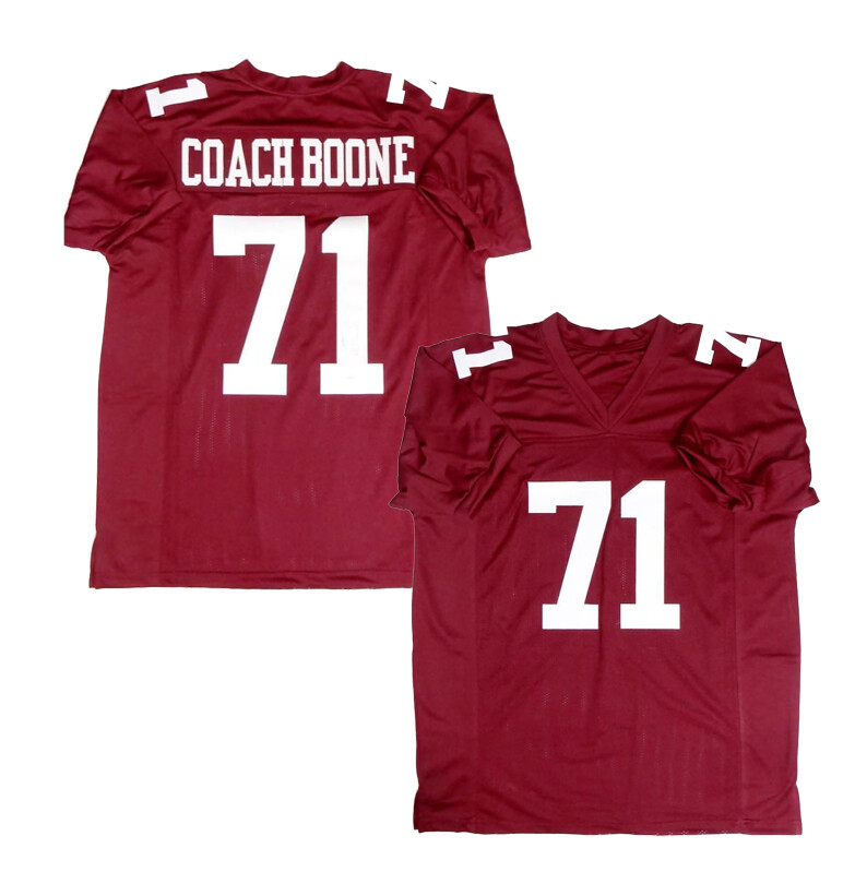 Throwback Boone #71 T.C. Williams Football Jersey The Titans Red