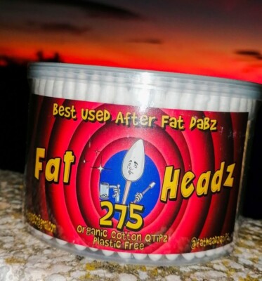Fat Headz Q Tips Cotton Tips. Bambus Stiel Bleich- & Kleberfrei. 275 Tupfer