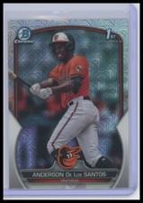 2023 Bowman Chrome #BCP-207 Anderson De Los Santos Chrome Prospects Mojo