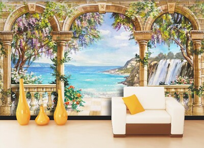 3D Arch Scene ZHUA14980 Wallpaper Wall Murals Removable Self-adhesive Ann 24