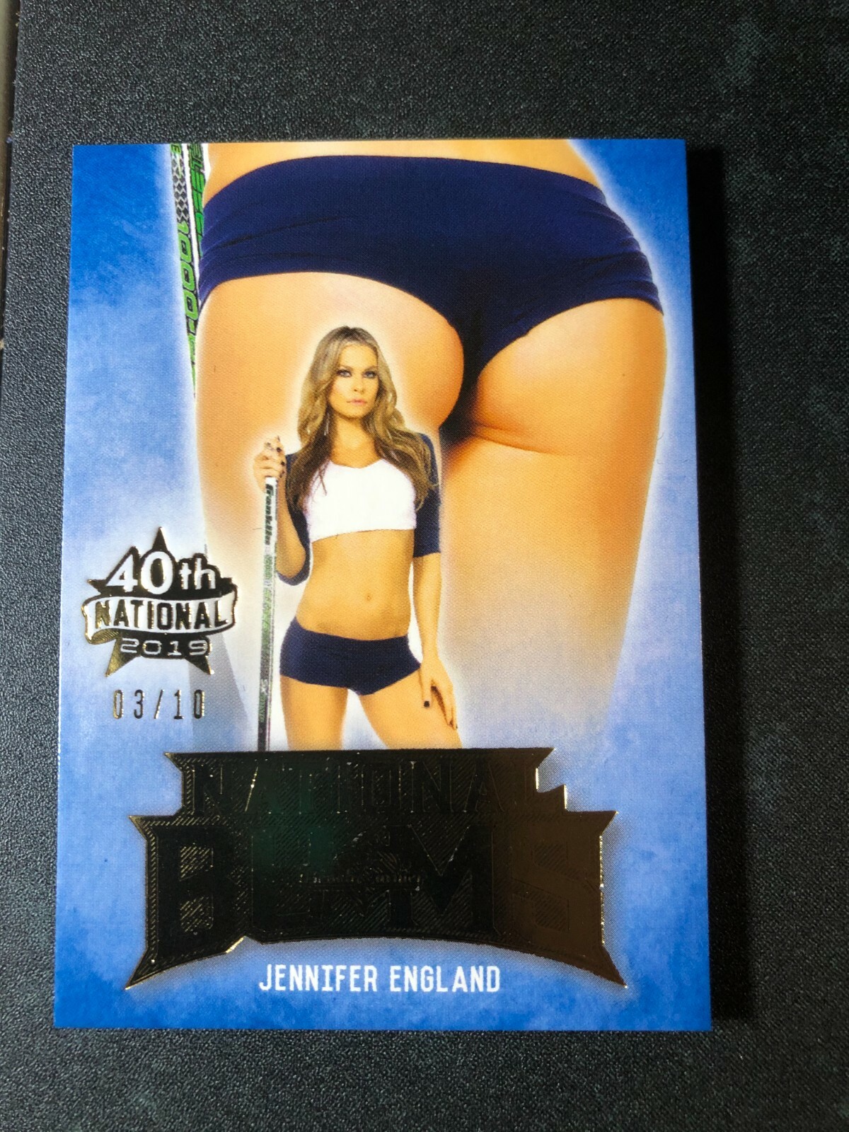 2019 Benchwarmer JENNIFER ENGLAND 40th National BUMS Gold BUTT/10 DODGEBALL Hot