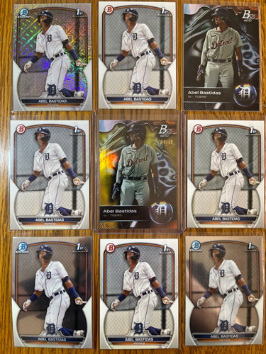 Abel Bastidas Tigers Prospect, #04/50 Gold Bowman Platinum, 1st Chrome MOJO,more
