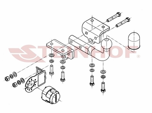 Neuf Attelage rigide fixe pour Volkswagen Amarok I Pick Up depuis 08.2010 - Photo 3/5