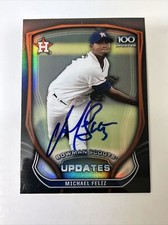Michael Feliz Autographed 2015 Bowman Scouts Top 100  #BSU-MF In Person N592