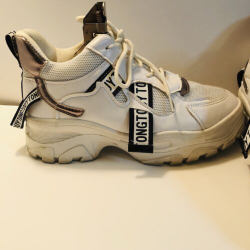 Women’s She&In Tongtouy Sneakers White Athletic Shoes Size 8.5 (39) - Picture 4 of 7