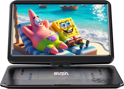 17.9'' Portable DVD Player with 15.6'' Large HD Swivel Screen, 6 Hours Rechargeabl