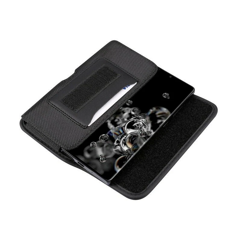 Funda de teléfono para iPhone Samsung Nylon Teléfono Celular Clip de cinturón Soporte Estuche Foto 4 de 4