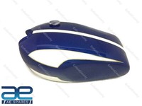 FüR Triumph T160 Trident Blau Und Creme Bemalt Kraftstoff Benzin Benzintank