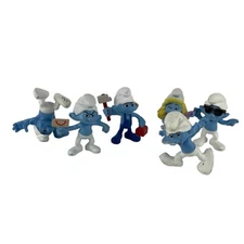 McDonalds Smurfs Happy Meal Toy Lot Hefty Smurfette Clumsy Grouchy Handy Smooth