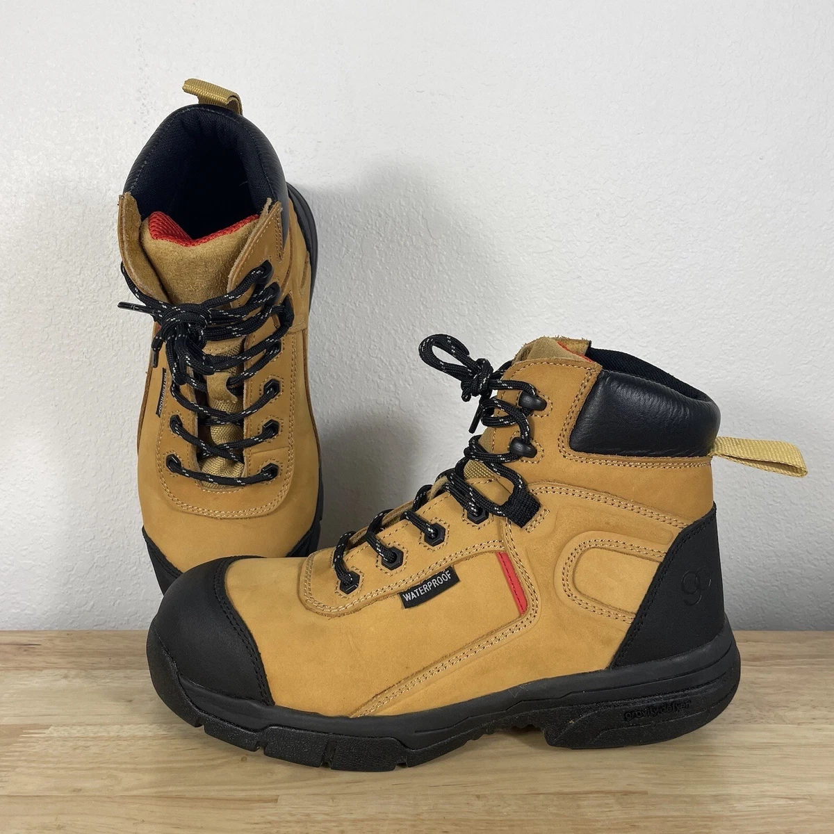 Gravity Defyer Mens 8.5 Hiking Boots Waterproof Steel Toe