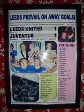 Leeds United 1 Juventus 1 - 1971 Fairs Cup final second leg - framed print
