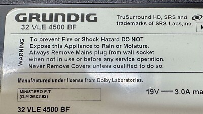 Full Cut TV GRUNDIG 32VLE4500BF Verified