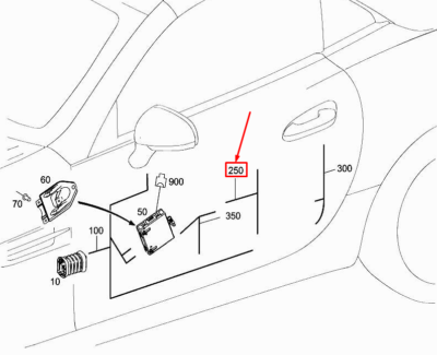 MERCEDES-BENZ SLK R172 Ambiance Illumination Harness A1728250082  
