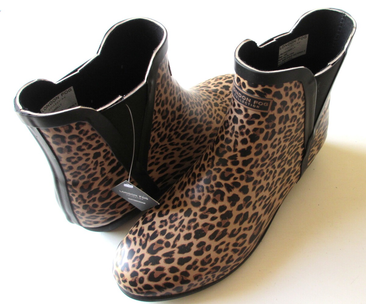 leopard print rain boots