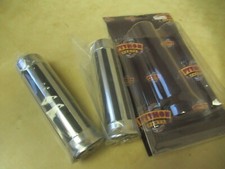 CHROME RAIL MOTORCYCLE HANDLBAR GRIPS - 6" - FOR 7/8" BARS