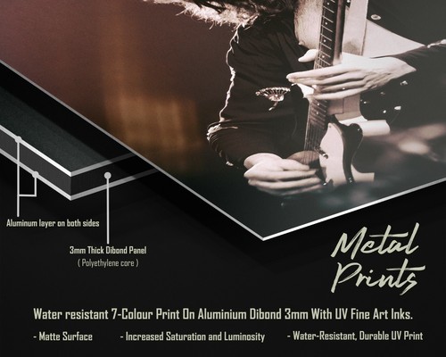 Póster fotográfico de concierto de Jimmy Page en Led Zeppelin lona metal estampados artísticos de pared - Imagen 12 de 21