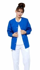 Women's Snap Jacket Warm Up Uniform Scrub