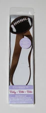NIB Celebrate It Brown Football Themed Baby Pacifier Clip One Size
