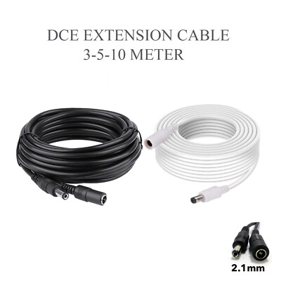 12V DC STROMVERLÄNGERUNGSKABEL 5,5 x 2,1 mm für CCTV KAMERA/LED/DVR/NETZTEIL LEAD