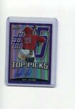 2019 Leaf Metal Draft Top Picks Purple Refractor Will Wilson Auto 6/25