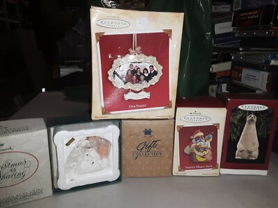 Lot of 5 Hallmark Keepsake CUTE Ornaments 80s-current/ Original Boxes RARE 162e