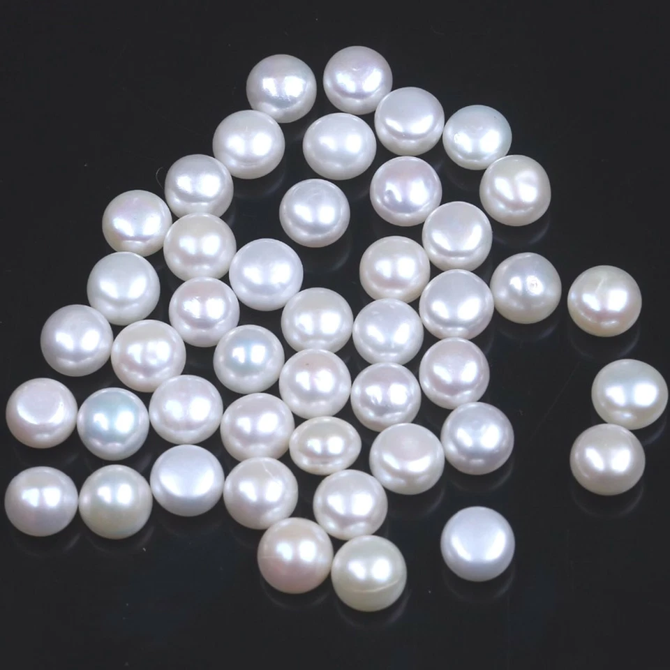 Gros lot de pierres précieuses calibrées en vrac de perles d'eau douce nature... - Photo 2/3