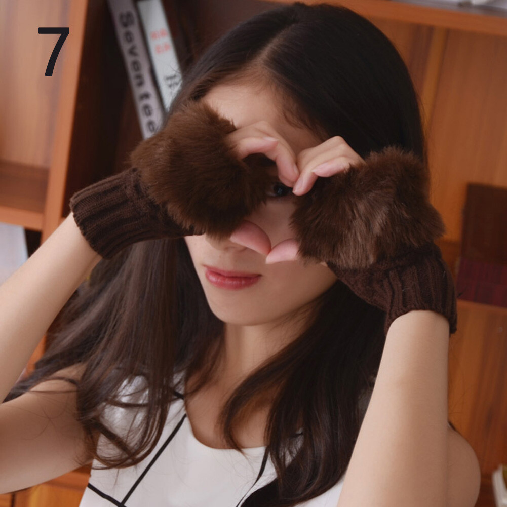 Gants Convertibles Femmes - Mitaines Sans Doigts Avec Couvercle Rabattable, Noir