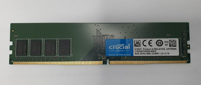 Crucial 8GB Desktop Memory DDR4 2666MHz UDIMM PC4-21300, CL19 RAM ...