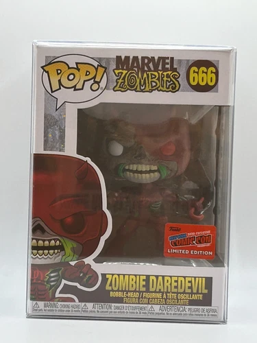 Funko Pop! Marvel Zombie Daredevil #666 NYCC 2020 STICKER Exclusive W/PROTECTOR
