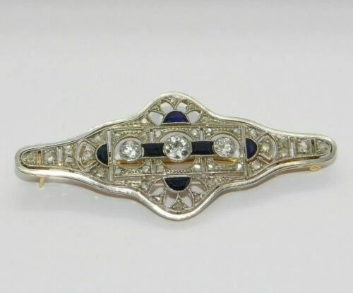 Spille antiche Art Déco in oro