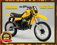 1982 Yamaha - YZ80 - Motocross - Metal Sign 11 x 14