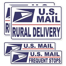 4 Pack Reflective Mail Delivery Driver Car Magnets Rural Delivery Carrier Mag...