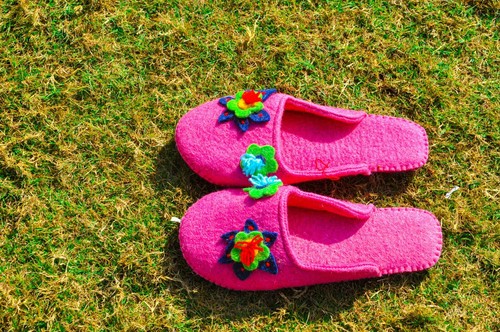 felted wool slippers