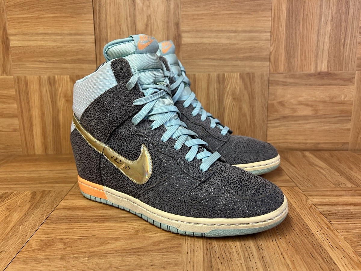 RARE🔥 Sz Nike Dunk Sky High Gray Ice Glacier Sneaker-Wedge