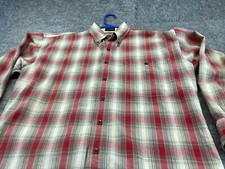 Chaps Ralph Lauren Dress Shirt Mens Medium Madras Plaid Vintage Button Up