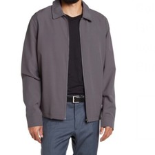 New Ben Sherman Full Zip Gray Nylon Blend Lined Track Jacket Zip Men Small NWT